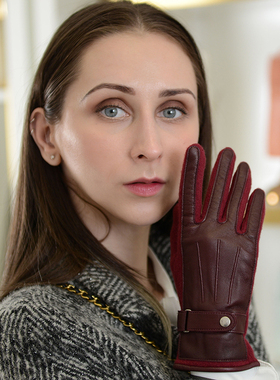 罗欧蒂斯女士秋冬季保暖针织羊毛手套韩版骑行开车防风户外滑雪薄