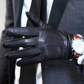 保暖摩托车骑行开车薄款 罗欧蒂斯真皮手套男士 秋冬季 触屏羊皮手套