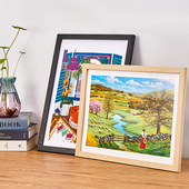 简约木质相框挂墙A3A4画框相框装 裱海报16寸20照片拼图框架摆定制