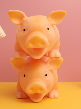 惨叫小猪玩偶模型捏捏乐宠物玩具