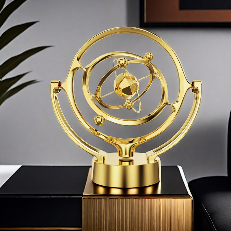 新型桌面摆件永动机反重力办公桌装饰解压十二岁男童生日礼物天体