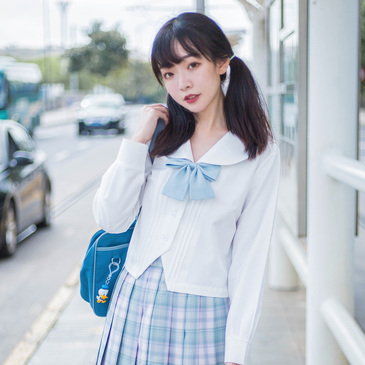 放学后的制服馆/黑白无本/原创jk中间服基础款水手服长短袖上衣女