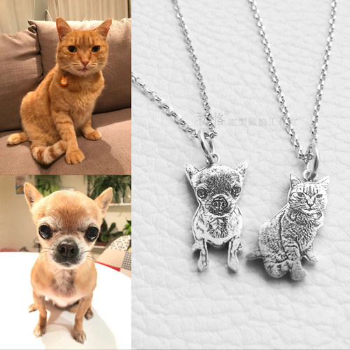 宠物照片定制纯银项链手链纪念品