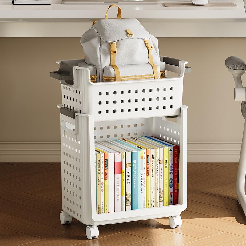 镂空书包置物架可移动带轮滑