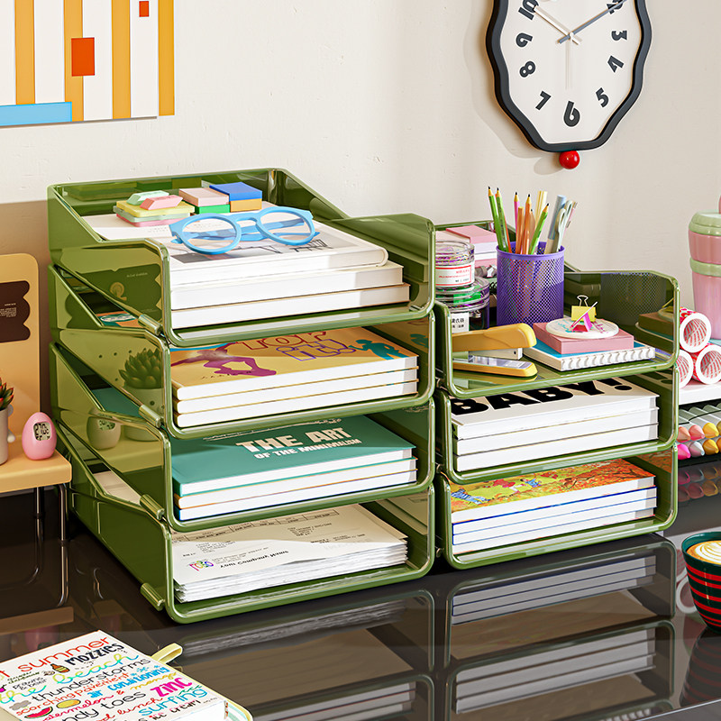 桌面收纳盒抽屉式书桌文具整理盒办公室工位书本资料置物架分层架,收纳整理,桌面收纳盒,淘宝优惠券,粉丝福利购,淘宝优惠卷