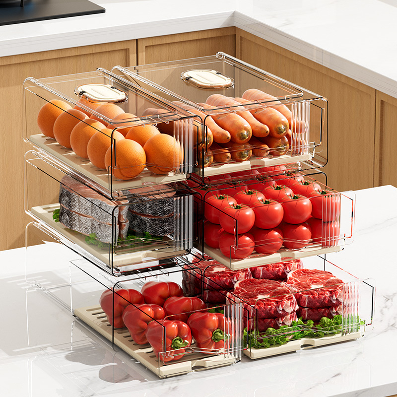 计时冰箱保鲜收纳盒食品级