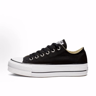 Converse All Star Lift 松糕底 轻便 低帮 帆布鞋 女款 黑白