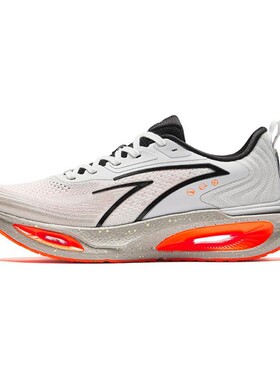 【布布】 安踏 跑步鞋 灰色 低帮 虫洞减震耐磨 男款 灰橙色