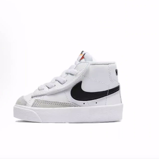 Nike Blazer Mid 77 舒适轻便 减震耐磨 中帮 学步鞋 黑白 婴幼童
