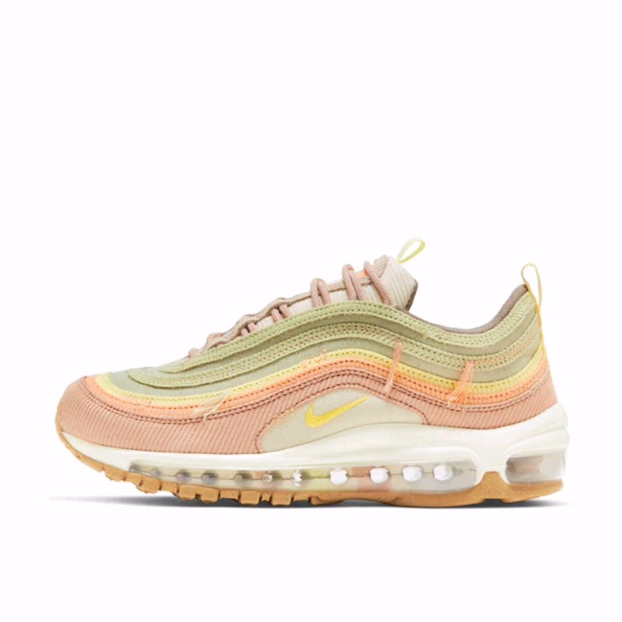 Nike Air Max 97 低帮 气垫 休闲跑步鞋 女款 粉绿
