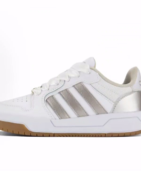 adidas neo Entrap 珍珠月白 简约 耐磨 低帮 板鞋 男女同款 白色