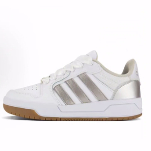 adidas 耐磨 男女同款 白色 简约 板鞋 珍珠月白 Entrap neo 低帮