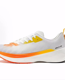迪桑特DESCENTE  舒适透气减震耐磨 低帮跑步鞋 男女同款 白橙色