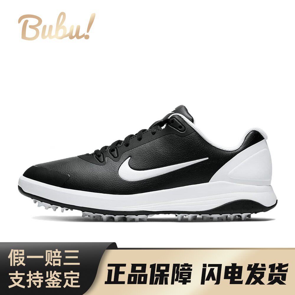 【布布】 Nike 高尔夫球鞋 皮革 黑色 平跟 四季通用 男女通用