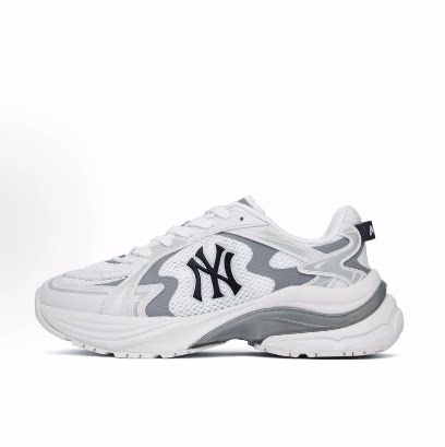 MLB New York Yankees Curve 复古透气低帮跑步鞋男女同款 先锋白
