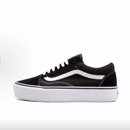 Vans Old Skool Platform Black White  低帮 板鞋 男女同款