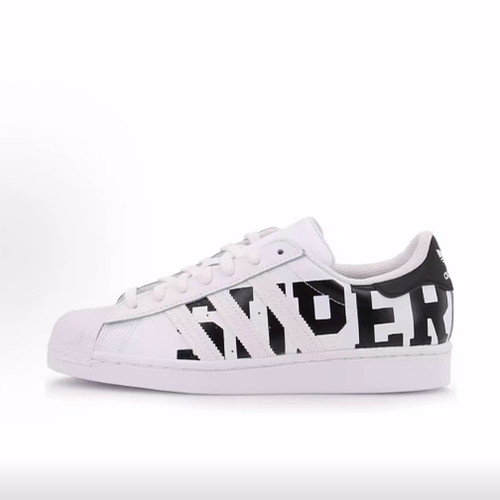 adidas originals SUPERSTAR 皮革 大LOGO 低帮 板鞋 男女同款