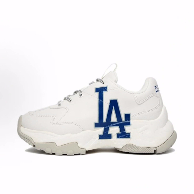 MLB LA DODGERS 皮革 舒适百搭耐磨 低帮 老爹鞋 男女同款 白色