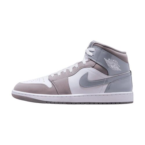 【布布】 Jordan 复古篮球鞋 白色 中帮 Air 1 MID 舒适百搭