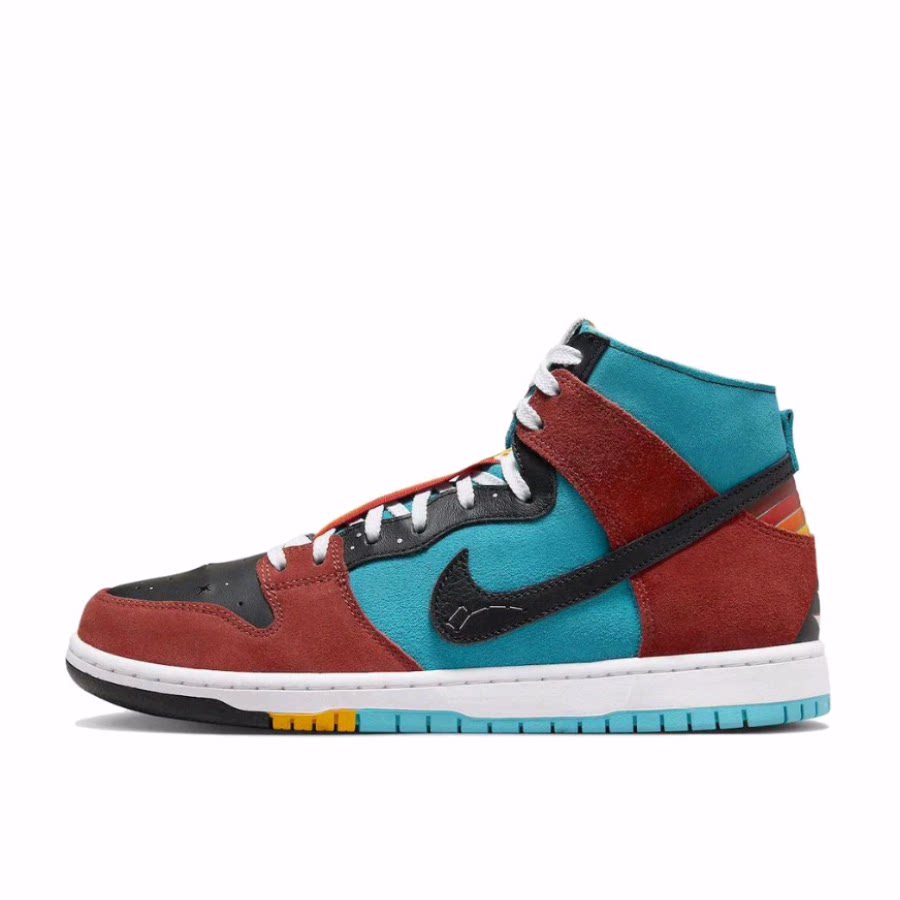 Nike Dunk SB 百搭休闲 防滑耐磨 高帮 板鞋 男女同款 红蓝黑