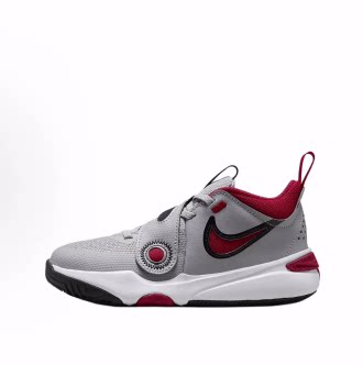 NikeTeam Hustle D 11 时尚训练鞋 低帮儿童篮球鞋 灰红色 中小童