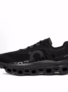 On昂跑 Cloudmonster 1 舒适减震耐磨 低帮 训练跑步鞋 男款 黑色