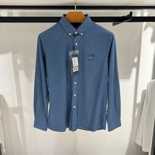 2451260914专柜1390 衬衫 比华利保罗男装 24年春秋纯棉商务休闲长袖