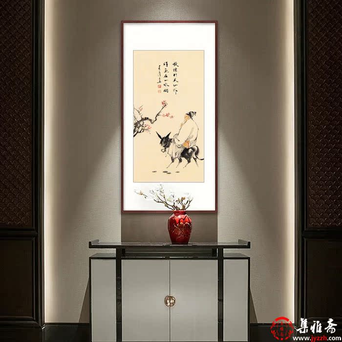 书房茶室装饰画刘汉良写意人物画手绘国画真迹 客厅挂画画芯包邮图片