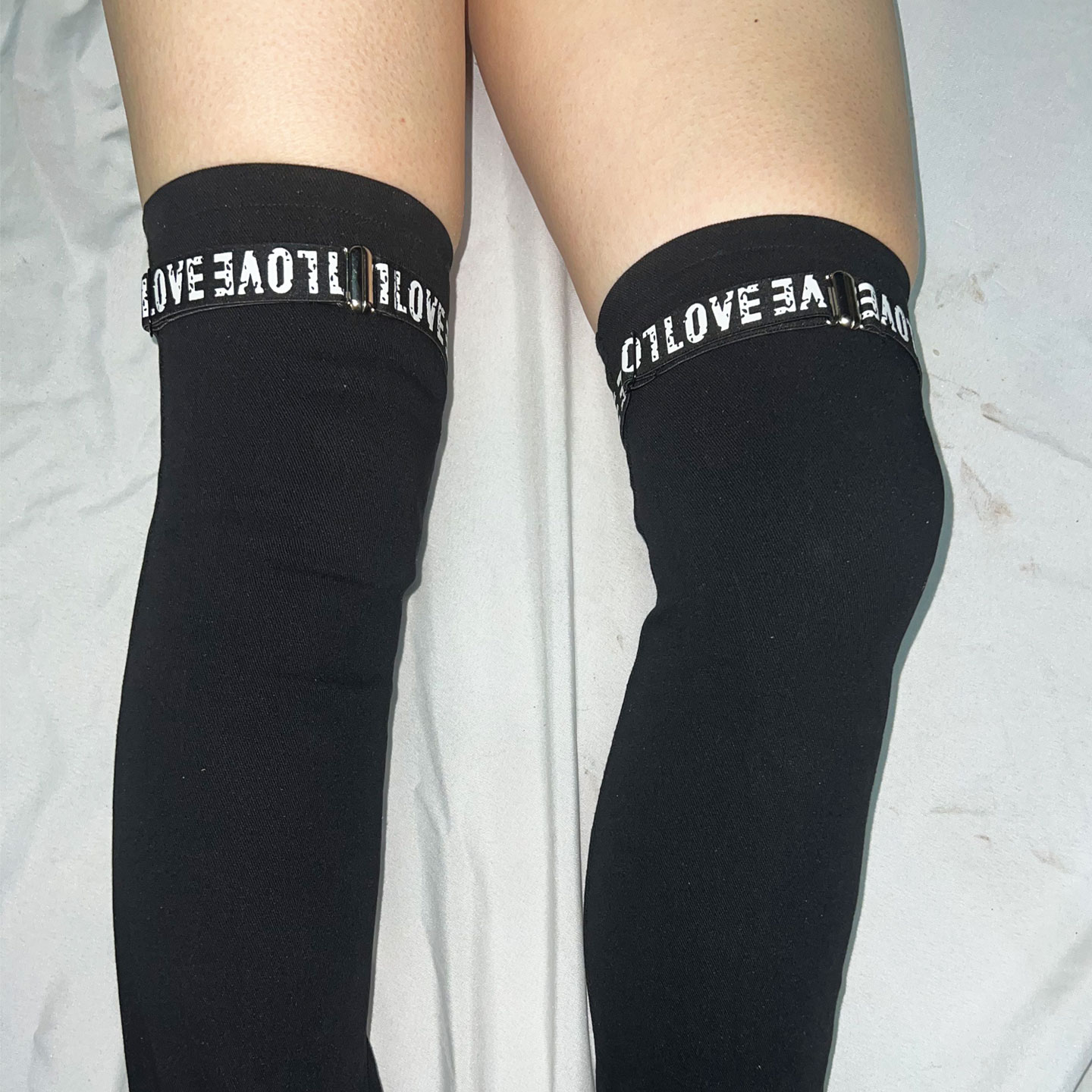 女士束腿袜装饰带宽防脱防滑