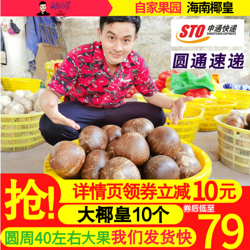 10个装海南椰皇大果椰子厚椰肉煲汤炖汤榨汁当季新鲜孕妇水果包邮在类目 水产肉类/新鲜蔬果/熟食, 新鲜水果, 椰青中 - 来自Buy2taobao.com提供专业的淘宝代购服务