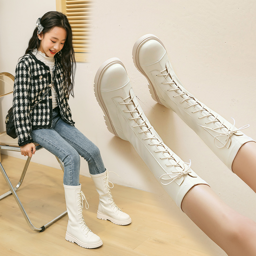 女童长靴2021秋冬新款百搭时尚