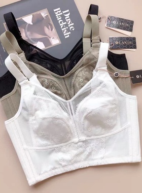 显小第一名曼奎内衣大胸显小无钢圈超薄上托大码DEF杯六排扣文胸