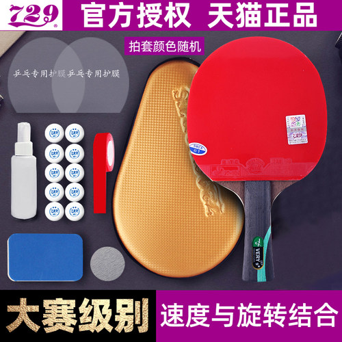 友谊729乒乓球拍单拍碳素专业级
