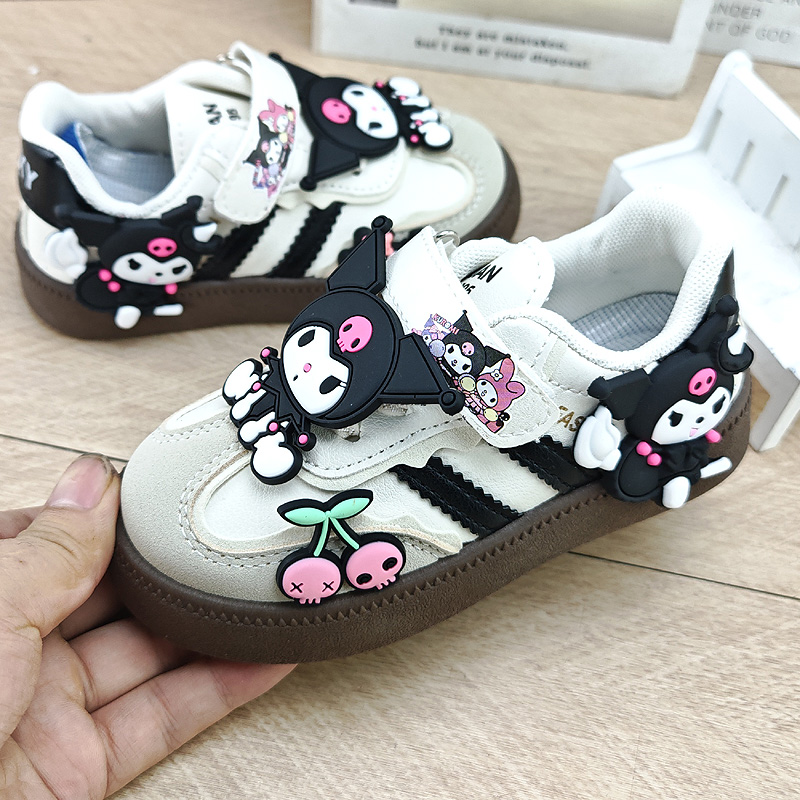库洛米运动鞋子女童鞋板鞋幼儿园宝宝鞋防滑耐磨地板3-5-6岁球鞋