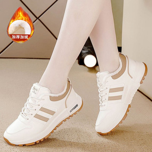 女鞋 2024冬季 休闲透气轻便百搭增高厚底运动跑步鞋 大码 5115棉 新款