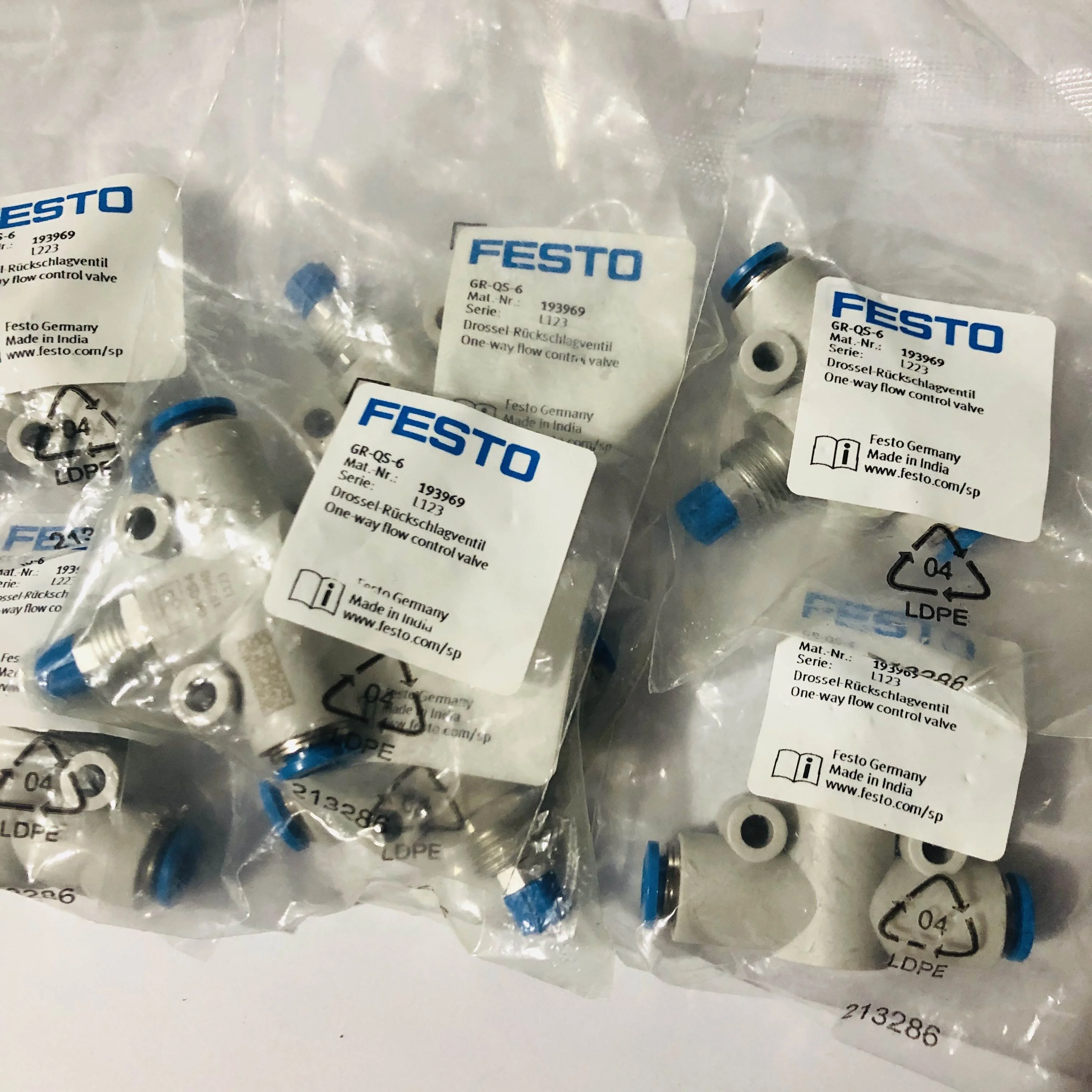 非实价议价议价原装正品费斯托调速阀GR-QS-4 193967，GR-QS-6 19