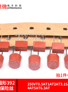 382圆形392方形保险丝250VT0.5AT1AT2AT3.15AT4AT5AT6.3A防爆炸式