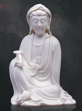 陶瓷南海观音佛像神像供奉家用德化白瓷观世音菩萨工艺品摆件