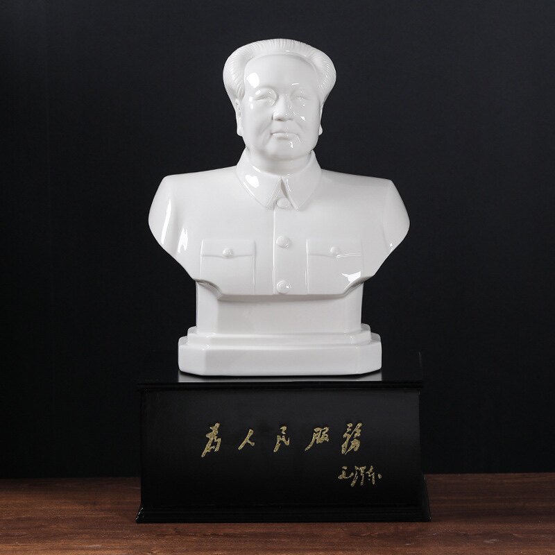 德化白瓷毛泽东瓷像 半身 毛主席家居室内办工室摆件仿古开业礼品