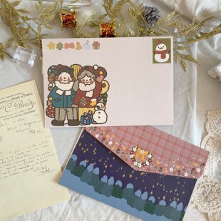 「11.10新品」你的礼物丨情侣圣诞礼物可爱三月原创信封信纸套装