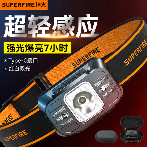 神火小型轻巧便携远射头灯
