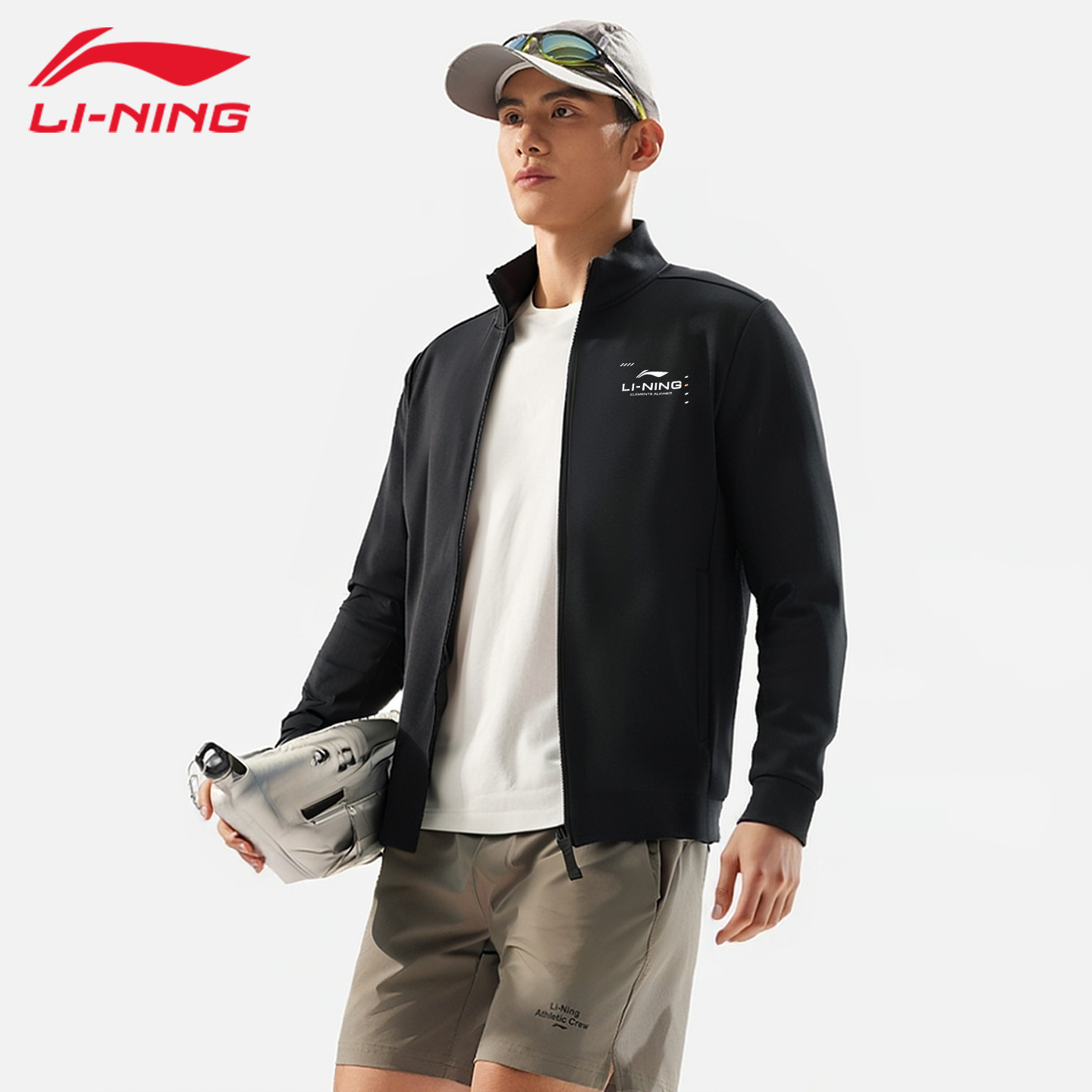 李宁男子运动开衫卫衣外套