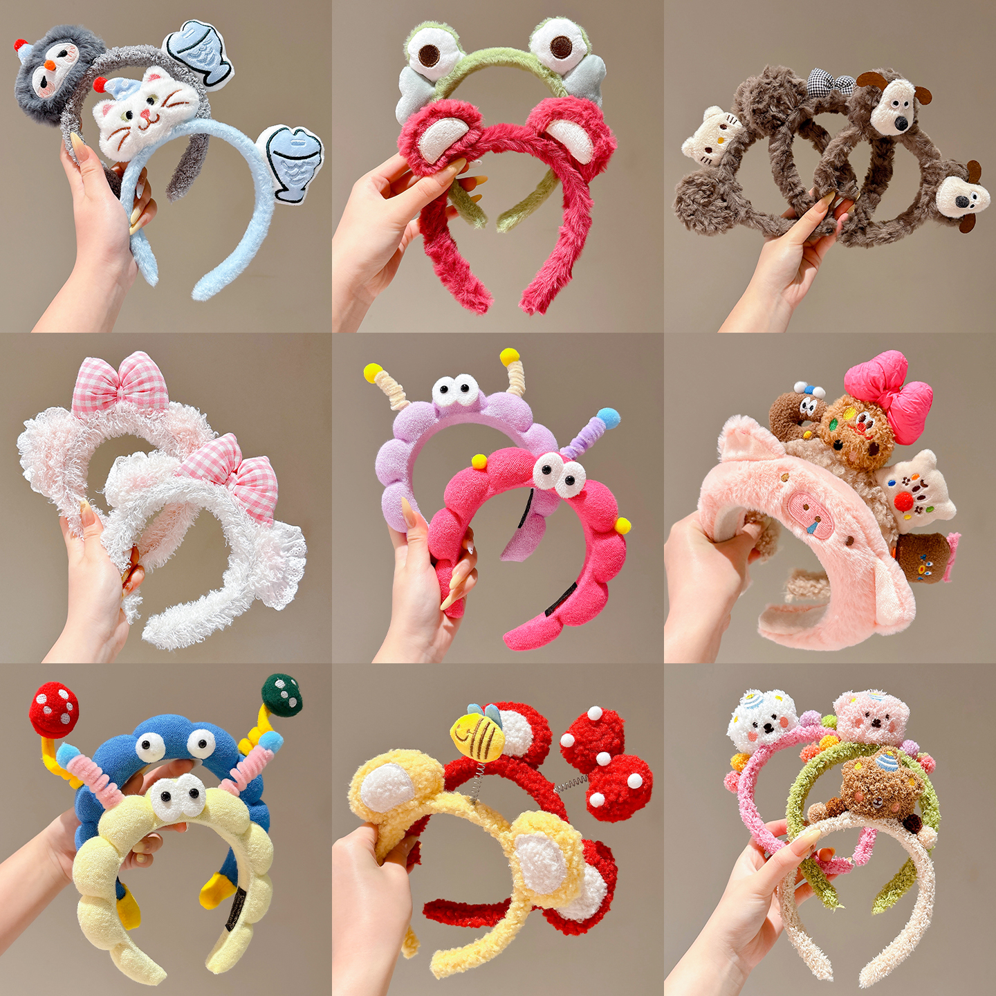毛绒卡通发箍女2025新款