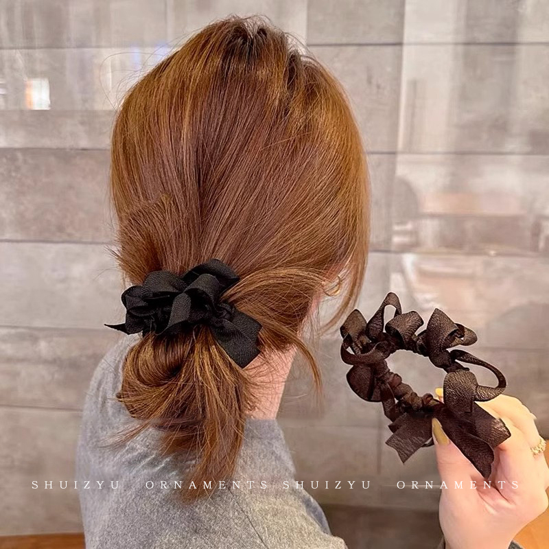 韩系高级感蝴蝶结发圈女