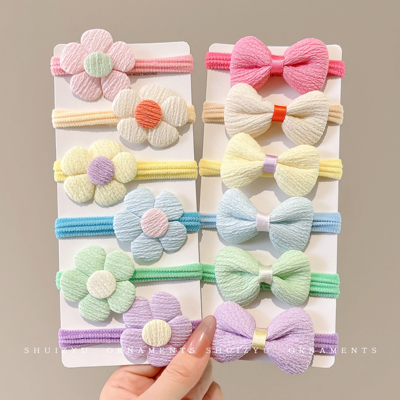 花朵蝴蝶结头绳毛巾圈儿童发绳