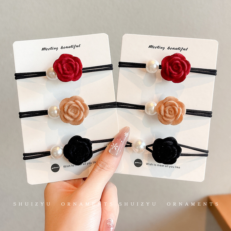 高弹力耐用发绳法式复古