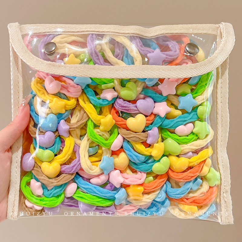 儿童爱心星星发绳可爱