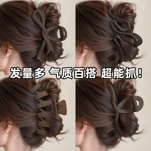 磨砂发量大抓夹女后脑勺鲨鱼夹