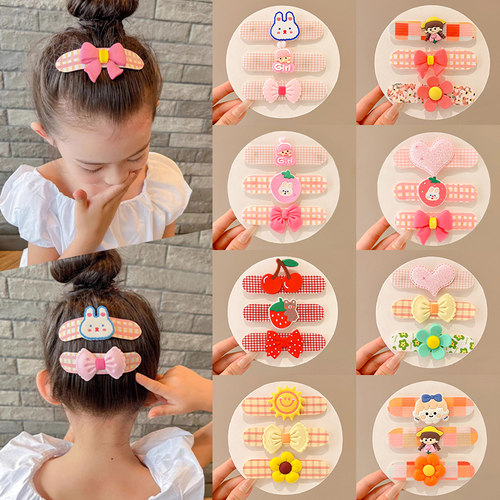 女儿童可爱碎发魔术贴