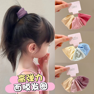 儿童面膜发绳2026新款高端女童高马尾头绳扎头发橡皮筋高弹力发圈